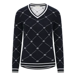 Röhnisch Adele Knitted Sweater R-Check-Navy