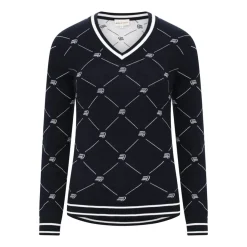 Röhnisch Adele Knitted Sweater R-Check-Navy