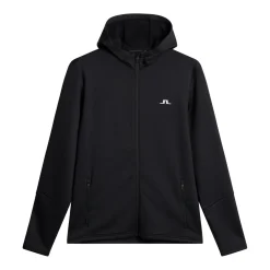 J.Lindeberg Aerial Full Zip Hood Svart Black Sale