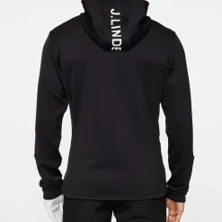 J.Lindeberg Aerial Full Zip Hood Svart Black Sale