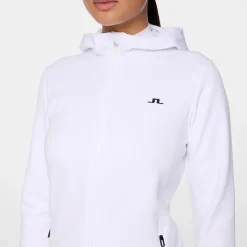 J.Lindeberg Aerialle Zip Hood Vit White Clearance