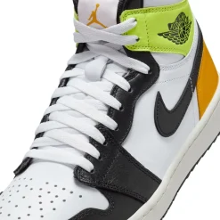 Nike Air Jordan I High G M Golf White-Black-University Gold-Volt Hot