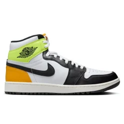 Nike Air Jordan I High G M Golf White-Black-University Gold-Volt Hot