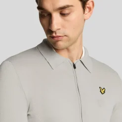 Lyle & Scott Airlight Knitted Cardigan Grå Grå (Pebble Z04) Sale