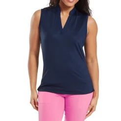 FootJoy Animal Print Sleeveless Lisle Blå Navy Best