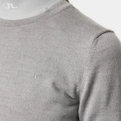 J.Lindeberg Aria Knitted Sweater Light-Grey-Melange Clearance