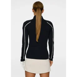 J.Lindeberg Aubree Knitted Zip Sweater Blå JL Navy Online