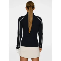 J.Lindeberg Aubree Knitted Zip Sweater Blå JL Navy Online