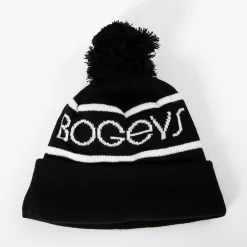 Bogeys & Birdies Bobble Hat Svart Vit Black/White Clearance