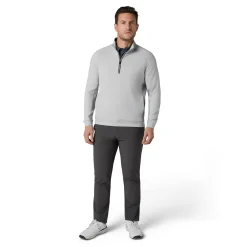 Callaway Brushed Rib 1/4 Zip Pullover Concrete-Htr Clearance