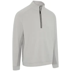 Callaway Brushed Rib 1/4 Zip Pullover Concrete-Htr Clearance