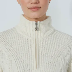 Daily Sports Cable Ls Pullover Lined Vit Ivory Online