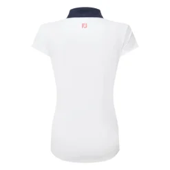 FootJoy Cap Sleeve Print Trim Lisle Vit White - Navy Sale