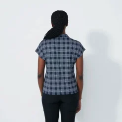 Daily Sports Checked Cap S Check-Navy Hot