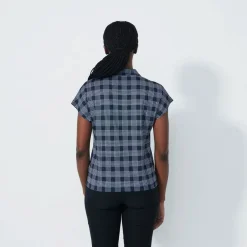Daily Sports Checked Cap S Check-Navy Hot