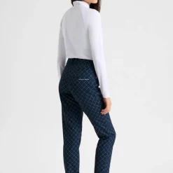Röhnisch Chie Comfort Pants 32 Micro-R-Check-Navy Outlet