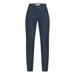 Röhnisch Chie Comfort Pants 32 Micro-R-Check-Navy Outlet