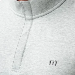 Travis Mathew Cloud Quarter Zip 2. Heather-Light-Grey Hot
