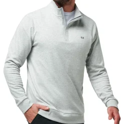 Travis Mathew Cloud Quarter Zip 2. Heather-Light-Grey Hot