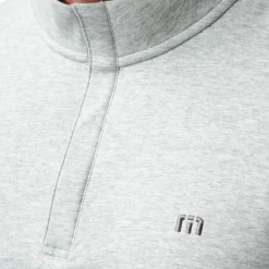 Travis Mathew Cloud Quarter Zip 2. Heather-Light-Grey Hot