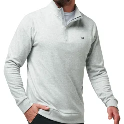 Travis Mathew Cloud Quarter Zip 2. Heather-Light-Grey Hot
