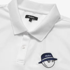 Malbon Golf Cooper Core Polo Vit White Discount