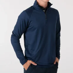 Cutter & Buck Coos Bay Half-Zip Blå Dark Navy (580) Discount