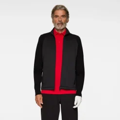 J.Lindeberg Devin Hybrid Knit Zip Sweater Svart Black Best