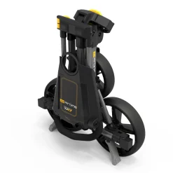PowaKaddy DLX Lite Flatfold Push Trolley Gunmetal Discount