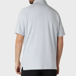 Callaway Emea Ss Ventilated Jacquard Polo Gray Dawn New