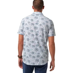 Travis Mathew Flourish Button Up Vit White New