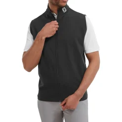 FootJoy Full-Zip Knit Vest Svart Outlet