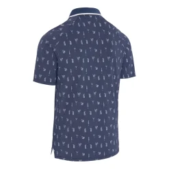 Callaway Geo Cocktail Print Polo Blå Peacoat Sale