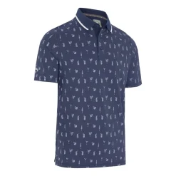 Callaway Geo Cocktail Print Polo Blå Peacoat Sale