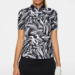 J.Lindeberg Georgia Print Polo Scribble JL White