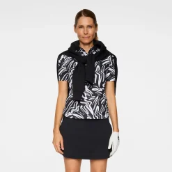 J.Lindeberg Georgia Print Polo Scribble JL White