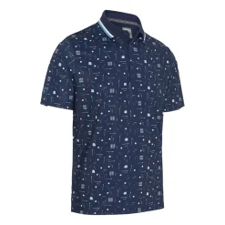 Callaway Golf Collection Print Polo Blå Peacoat Discount