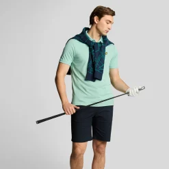 Lyle & Scott Golf Tech Polo Mineral Turq (X523) New