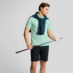 Lyle & Scott Golf Tech Polo Mineral Turq (X523) New