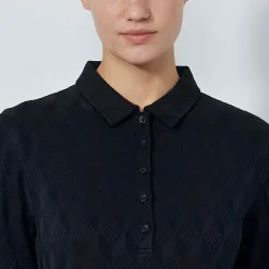 Daily Sports Graphic Jaquard Ls Poloshirt Svart Black Online