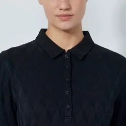 Daily Sports Graphic Jaquard Ls Poloshirt Svart Black Online