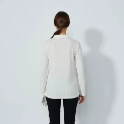 Daily Sports Graphic Jaquard Ls Poloshirt Vit Ivory Sale