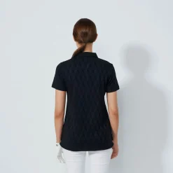 Daily Sports Graphic Jaquard Ss Poloshirt Svart Black Discount