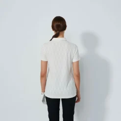 Daily Sports Graphic Jaquard Ss Poloshirt Vit Ivory