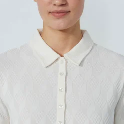 Daily Sports Graphic Jaquard Ss Poloshirt Vit Ivory