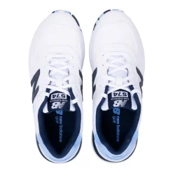 New Balance 574 Greens v2 Vit Blå White/Sky Blue Discount