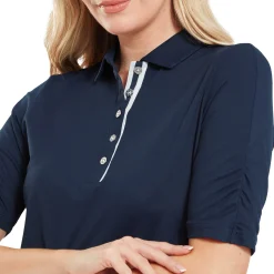 FootJoy Half Sleeve Ruched Lisle Blå Navy Best