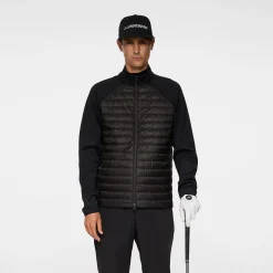J.Lindeberg Hayden Quilt Hybrid Jacket Svart Black Discount