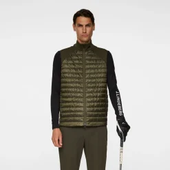 J.Lindeberg Hayden Quilt Hybrid Vest Forest-Green Outlet