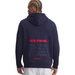 Under Armour Hazard Warning Hoodie Blå Navy (Midnight 410) Clearance